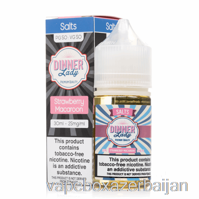 Vape Smoke Strawberry Macaroon SALTS - Vape Dinner Lady E-Liquid - 30mL 25mg